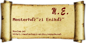 Mesterházi Enikő névjegykártya